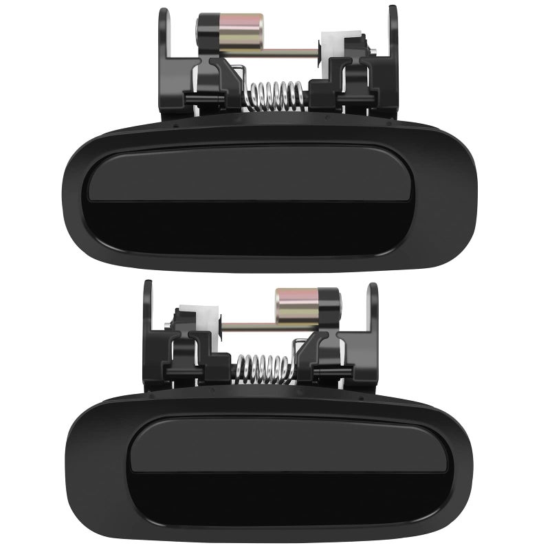 LUJUNTEC Exterior Door Handles Rear Driver Passenger Side Replacement for 1998-2002 For Toyota Corolla Black(2pcs) - Image 1
